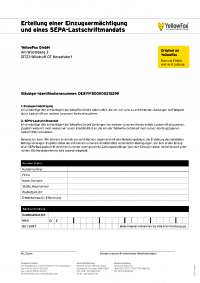 Einzugsermaechtigung Sepa 11105
