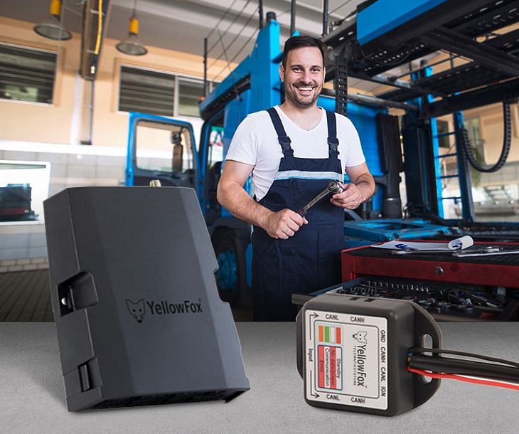CAN- & FMS-Fahrzeugdaten aus lesen mit YellowFox Telematiksysteme