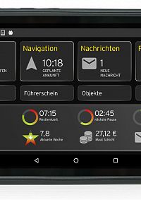 Moderne Kommunikation Fahrerdisplay Yellowfleetapp